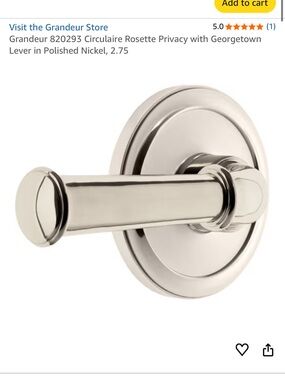 Grandeur Polished Nickel Privacy Lever